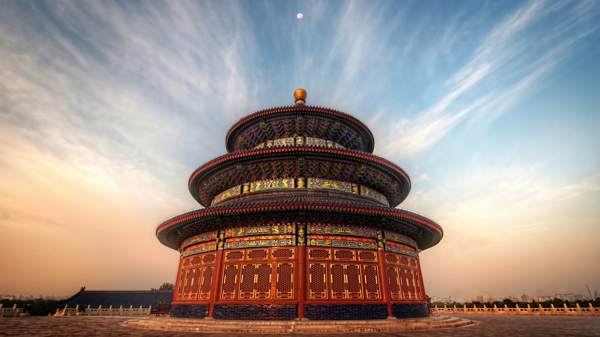 The Temple Of Heaven, China, sky, clouds, sunset, sunrise, travel, booking, vacation (horizontal)