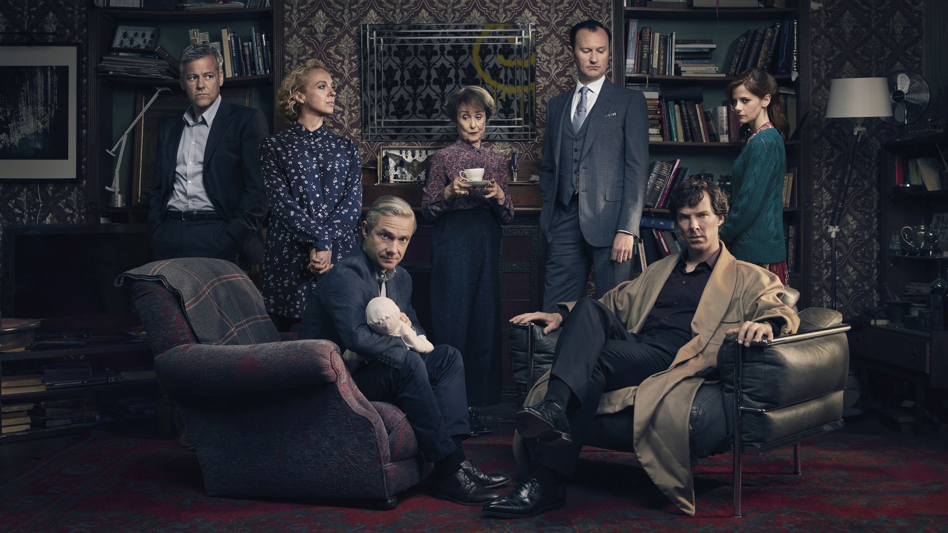 Sherlock Season 4, Benedict Cumberbatch, Martin Freeman, Louise Brealey, TV Series, 4k (horizontal)