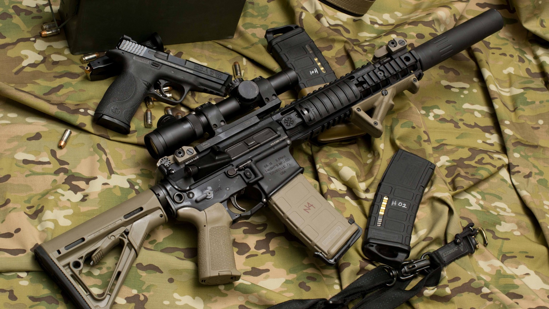 M4 Larue Tactical Assault Rifle Mws M4a1 Custom Scope Silencer