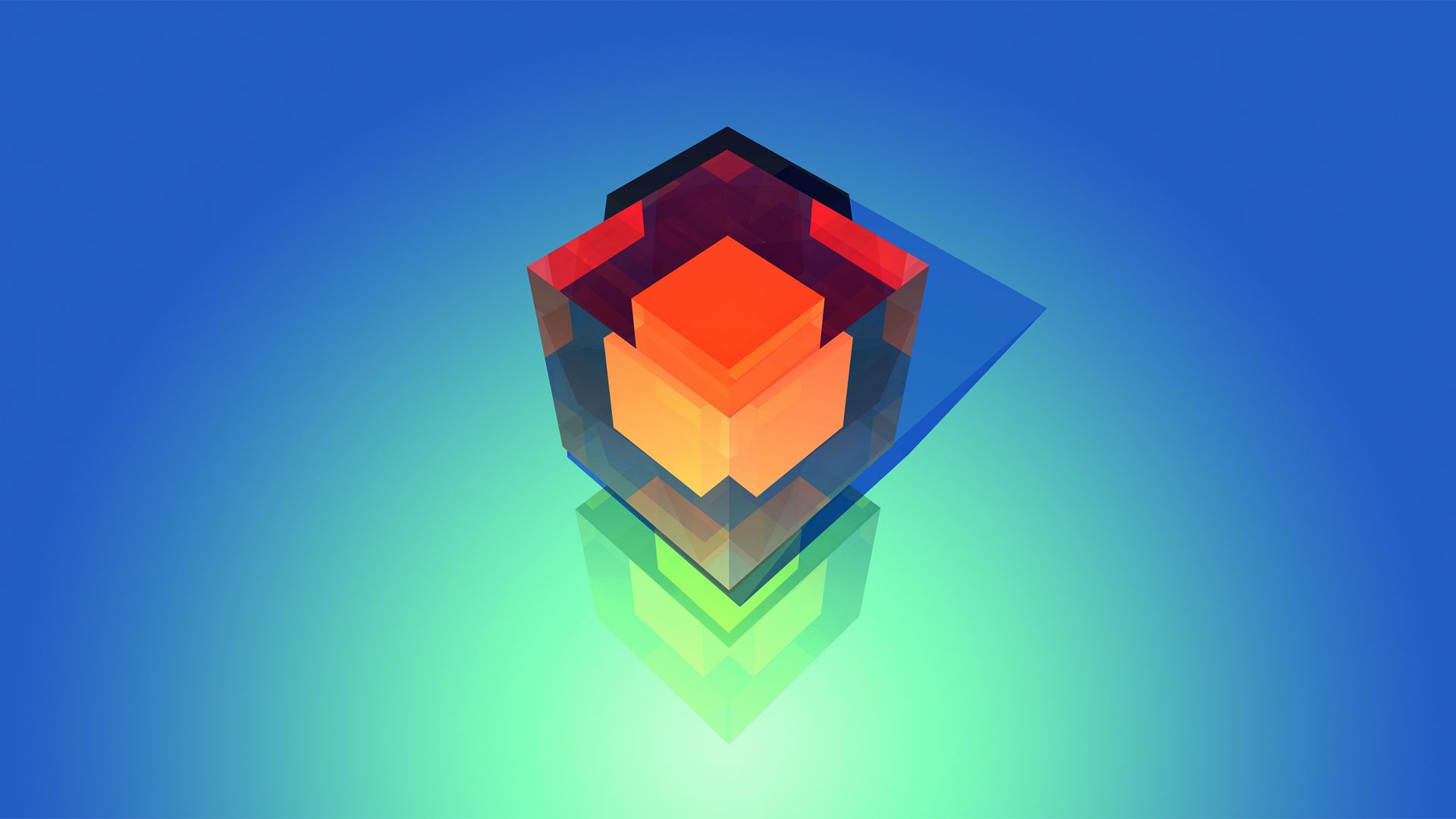 abstract, cube, 4k (horizontal)