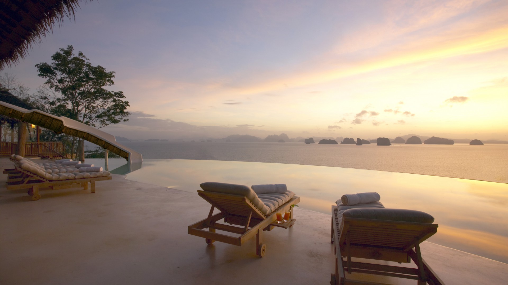 Six Senses Yao Noi, Koh Yao Noi, Eco, The best hotel pools 2017, tourism, travel, resort, vacation, pool, sunset, sunrise, sunbed, sky (horizontal)
