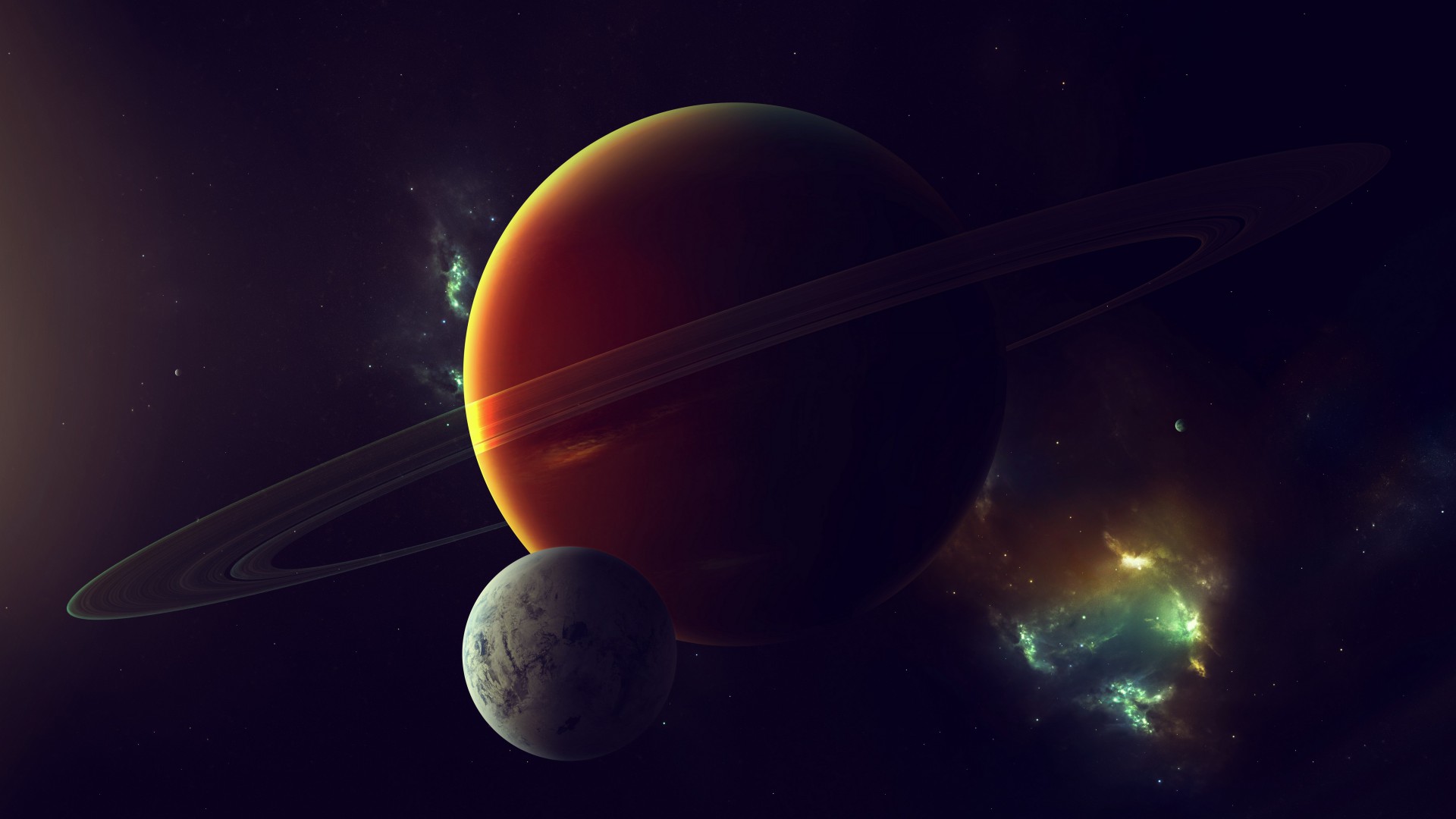 Exoplanet, Planet, space, stars (horizontal)