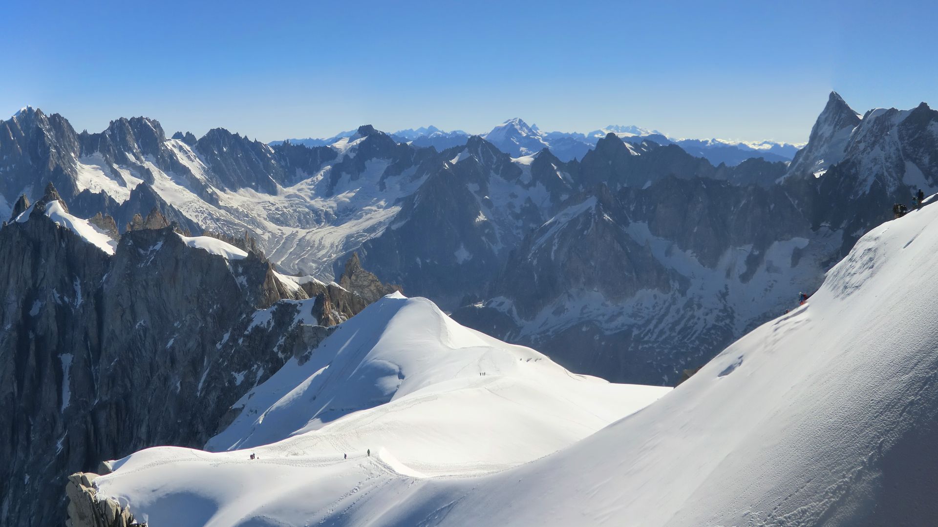 Aiguille du Midi, 4k, 5k wallpaper, French Alps, Europe, tourism, travel, snow, mountain (horizontal)