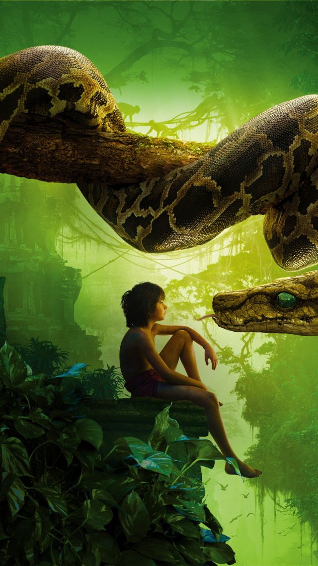The Jungle Book, snake kaa, mowgli, Best movies of 2016 (vertical)