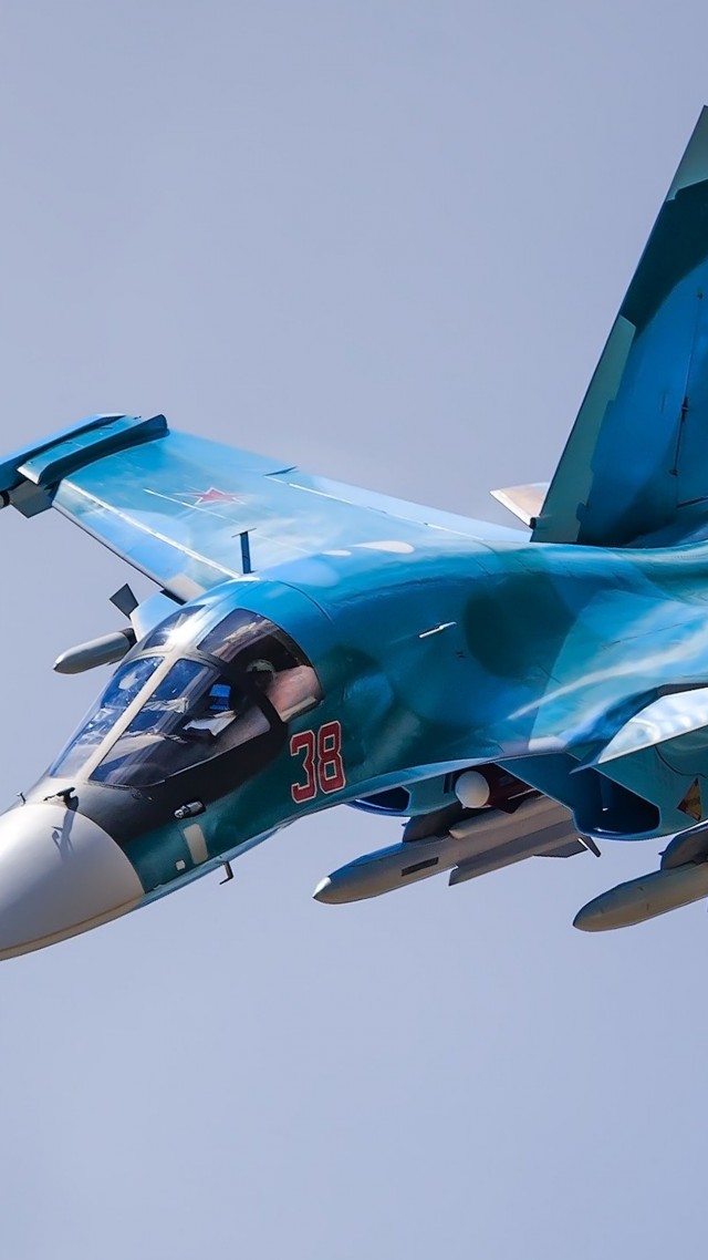 Wallpaper Sukhoi Su 34 Fighter Aircraft Russian Army Russian Air