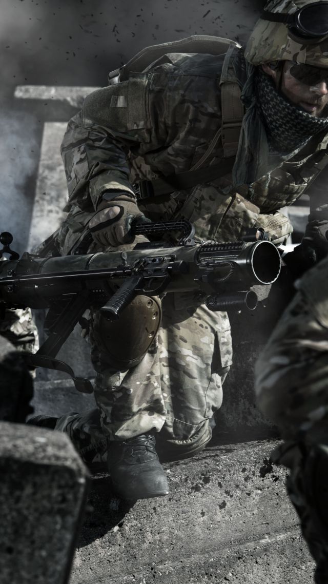 Carl Gustaf M4, recoilless rifle, Swedish Army (vertical)