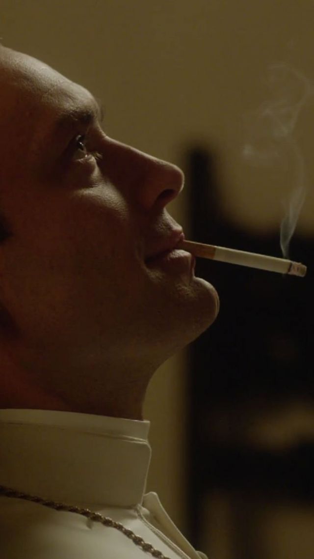The Young Pope, Jude Law, smoke, Diane Keaton, best tv series (vertical)