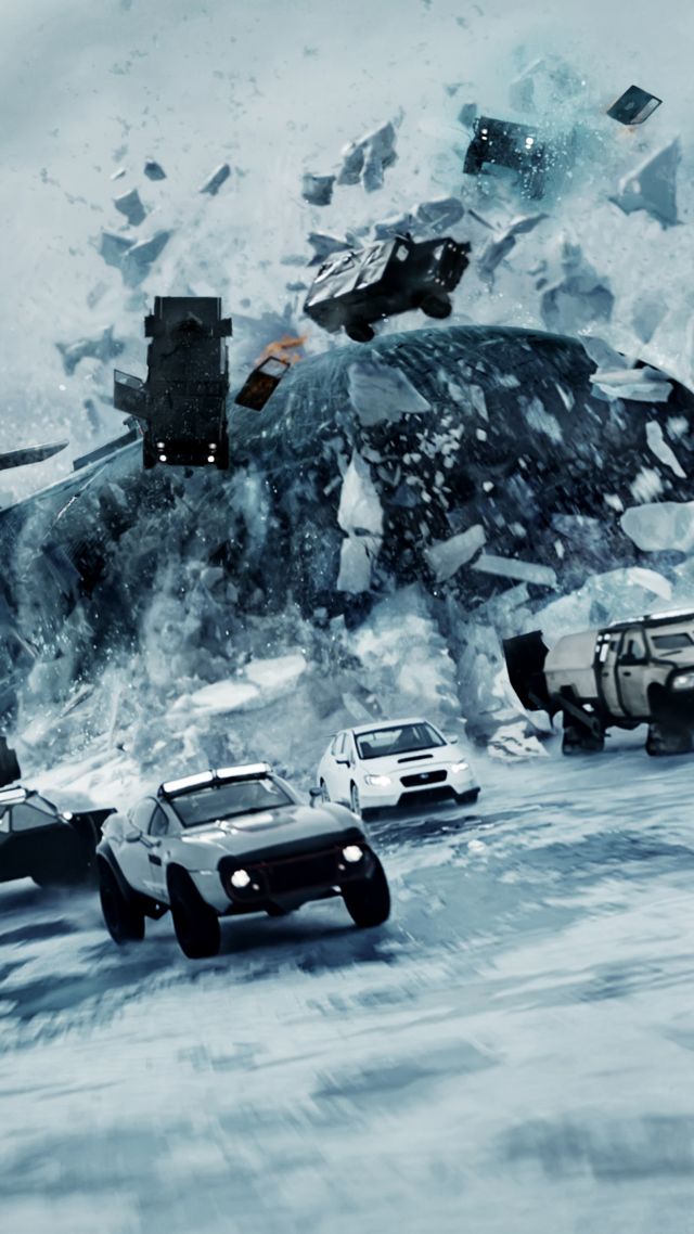 The Fate of the Furious, racing cars, best movies (vertical)