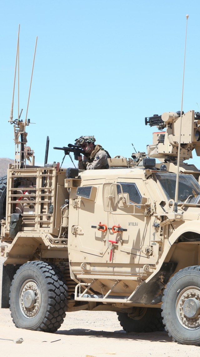 M-ATV, Oshkosh, MRAP, TerraMax, SXF, infantry mobility vehicle, desert (vertical)