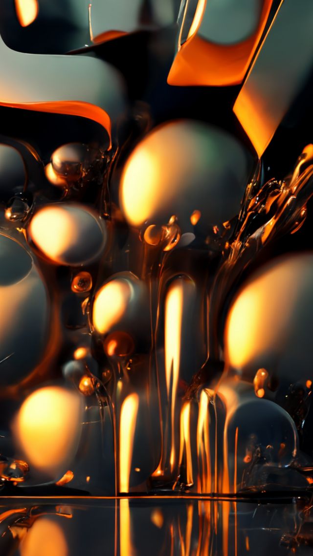 abstract, gold, glass, 3d (vertical)