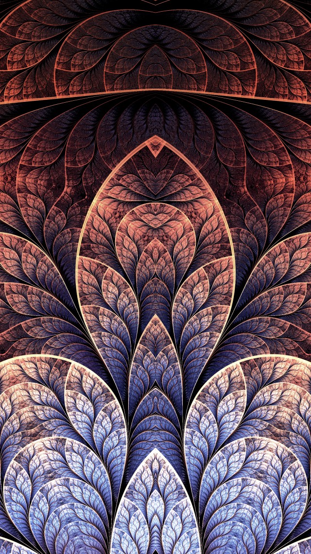 pattern, 4k, 5k wallpaper, leaf, brown, background (vertical)