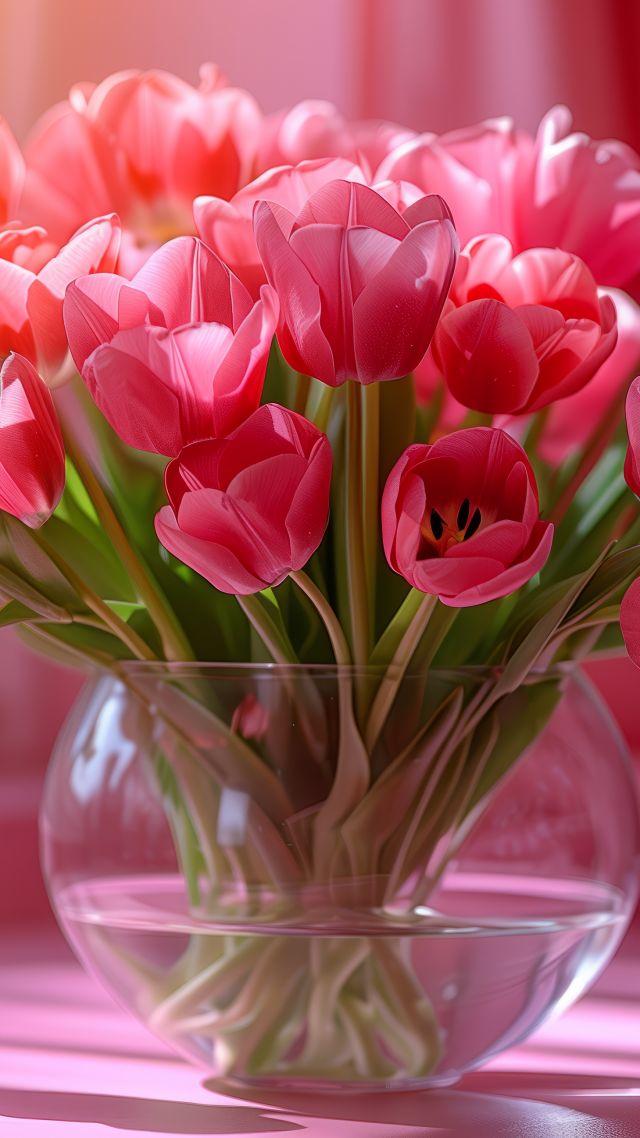 Tulips, pink (vertical)