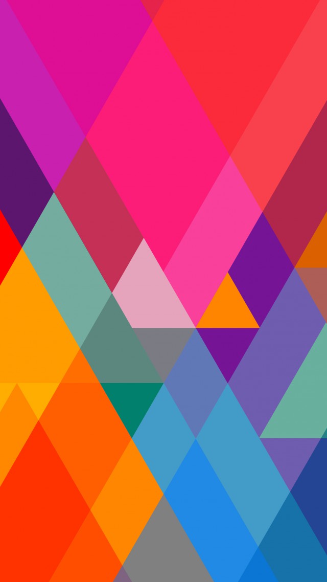 polygon, 4k, 5k wallpaper, iphone wallpaper, triangle, background, orange, red, blue, pattern (vertical)