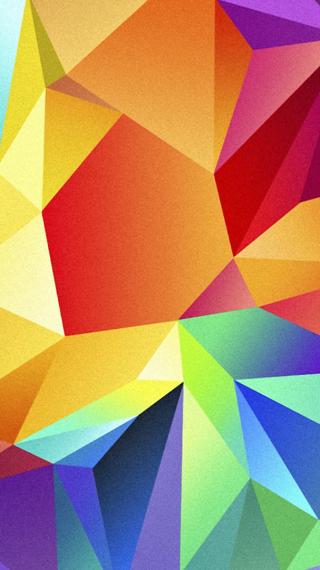 polygon, 4k, HD wallpaper, android, triangle, background, orange, red, blue, pattern (vertical)