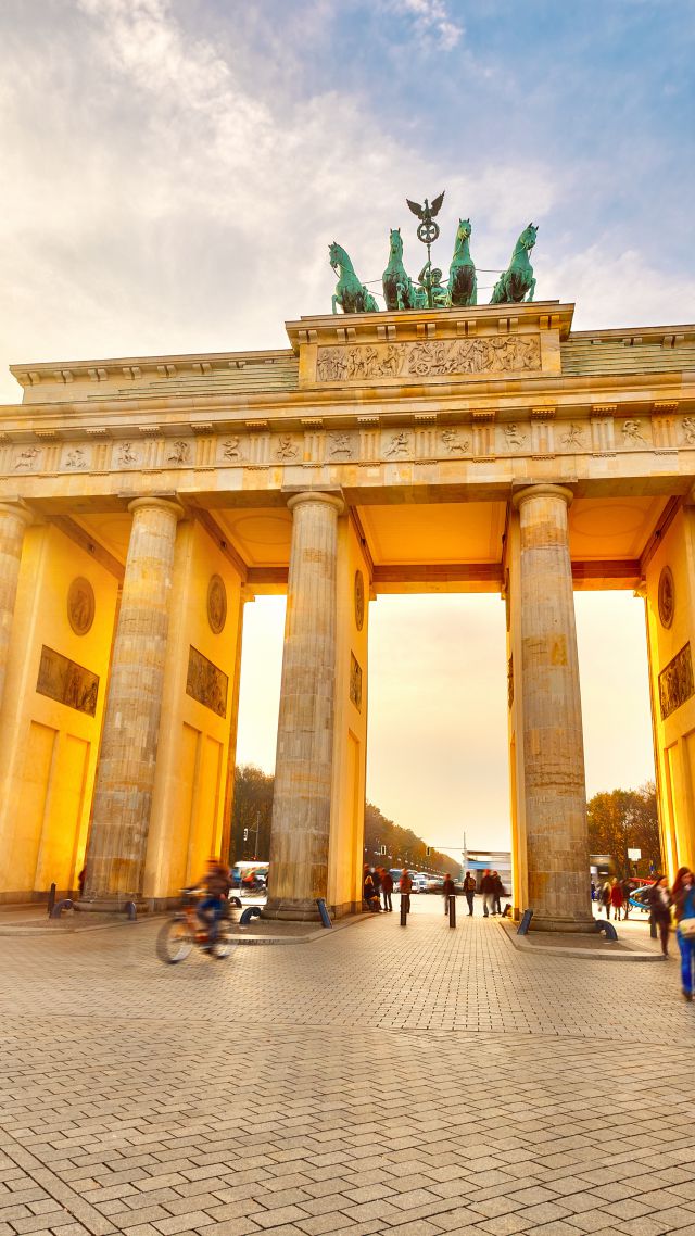Brandenburg Gate, Berlin, Germany, Tourism, Travel (vertical)