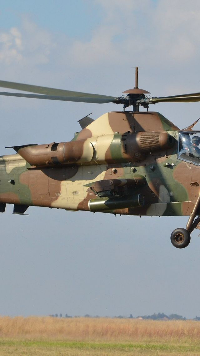 Denel AH-2 Rooivalk, attack helicopter, South African Air Force (vertical)