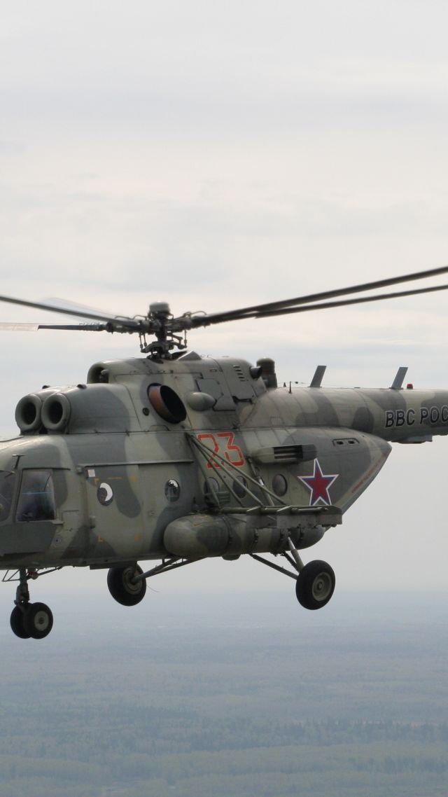 MI-8, fighter helicopter (vertical)