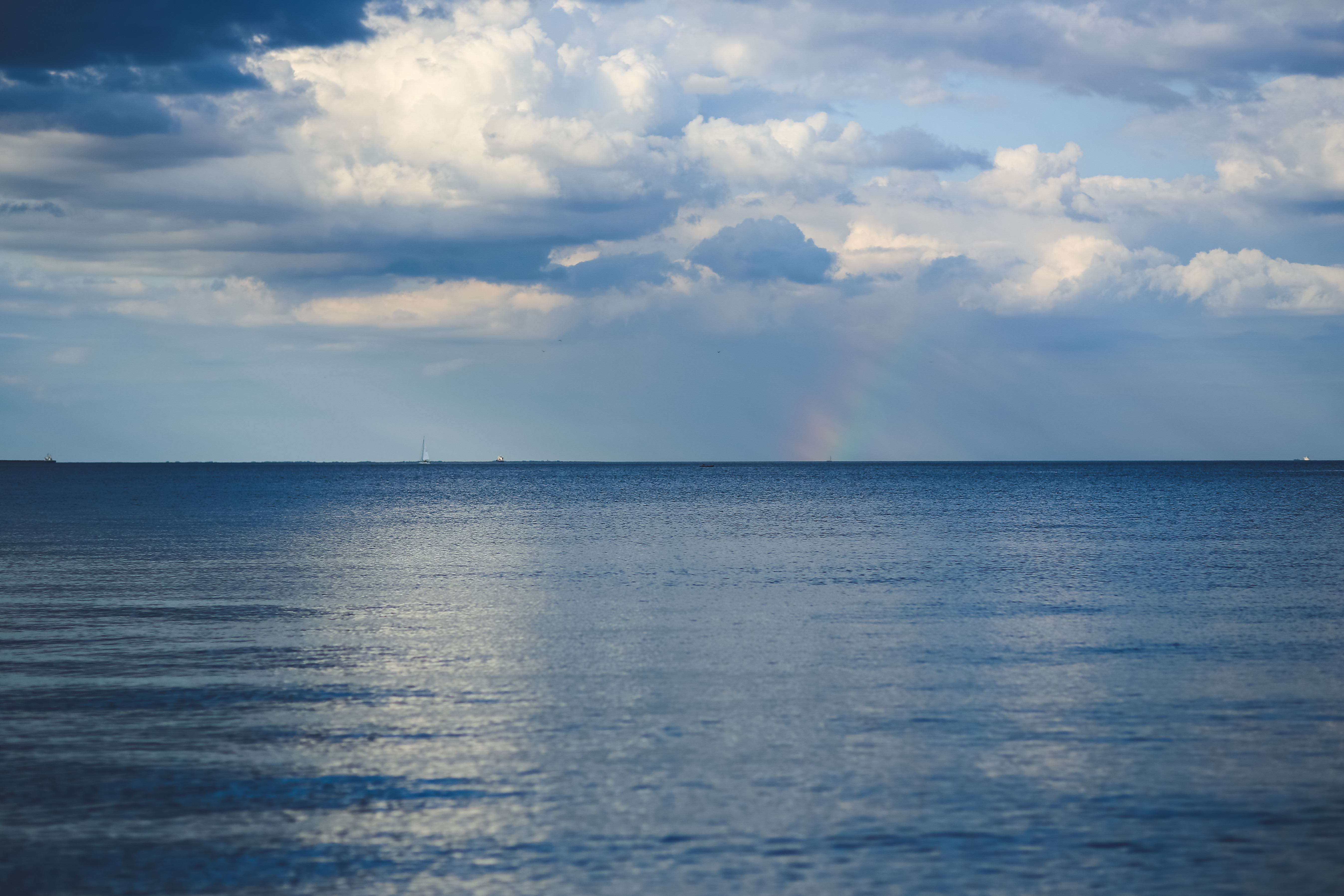 baltic sea 5386x3591 5k 4k wallpaper 8k horizon sky clouds rainbow 6508