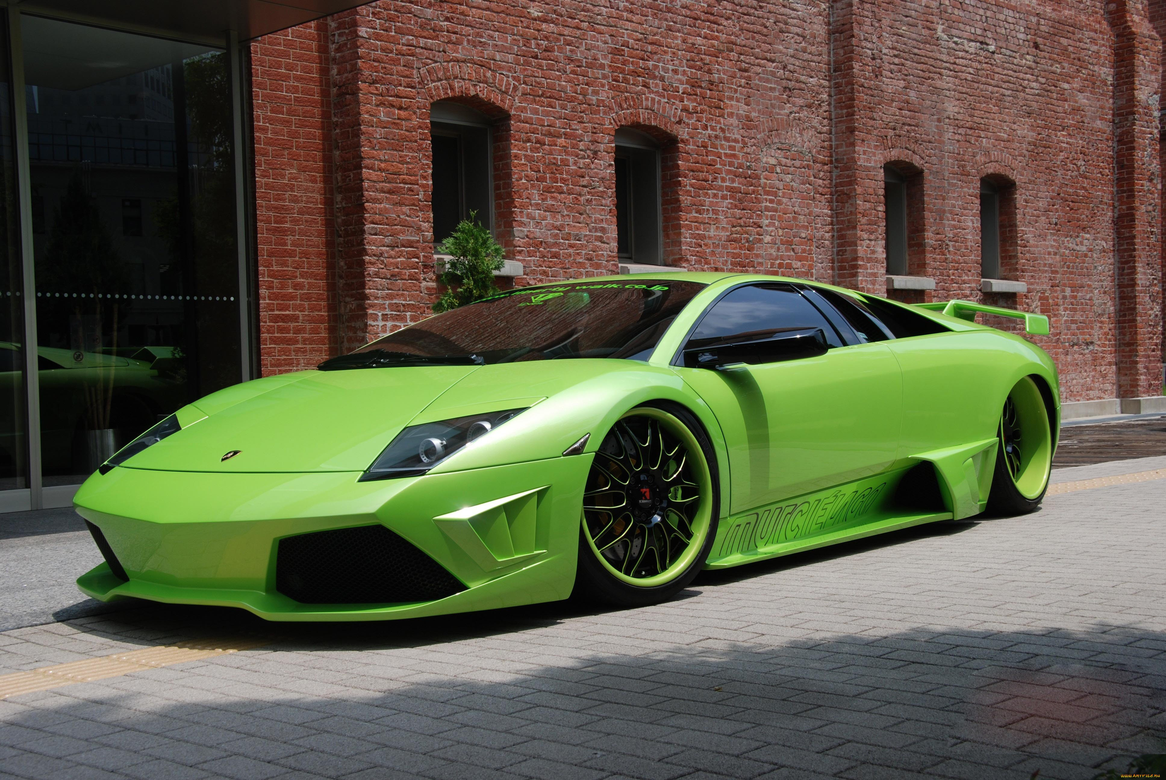 Wallpaper Lamborghini Murcielago, supercar, green ...
