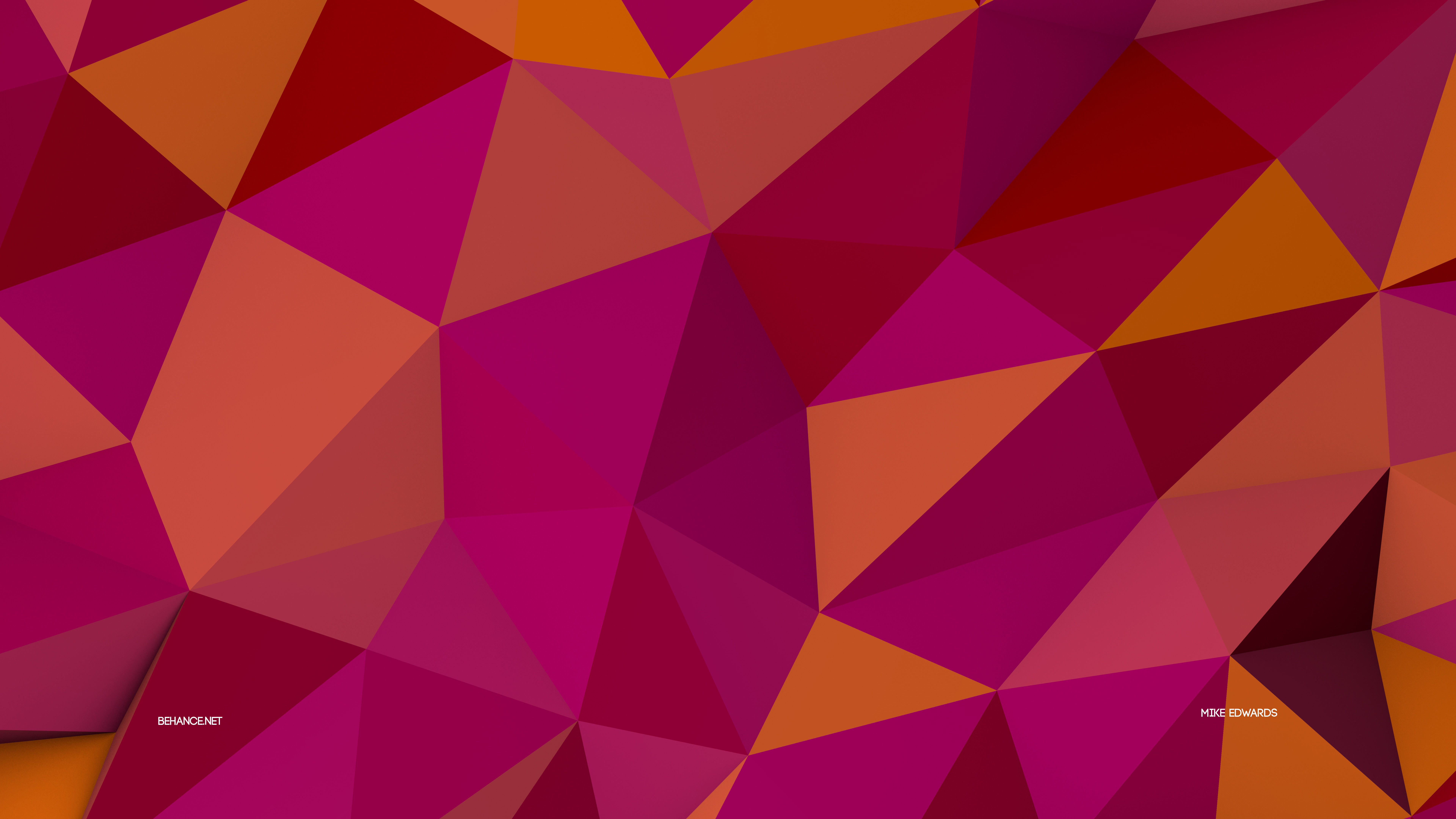 Wallpaper polygon, 4k, 5k wallpaper, 8k, pink, orange, background