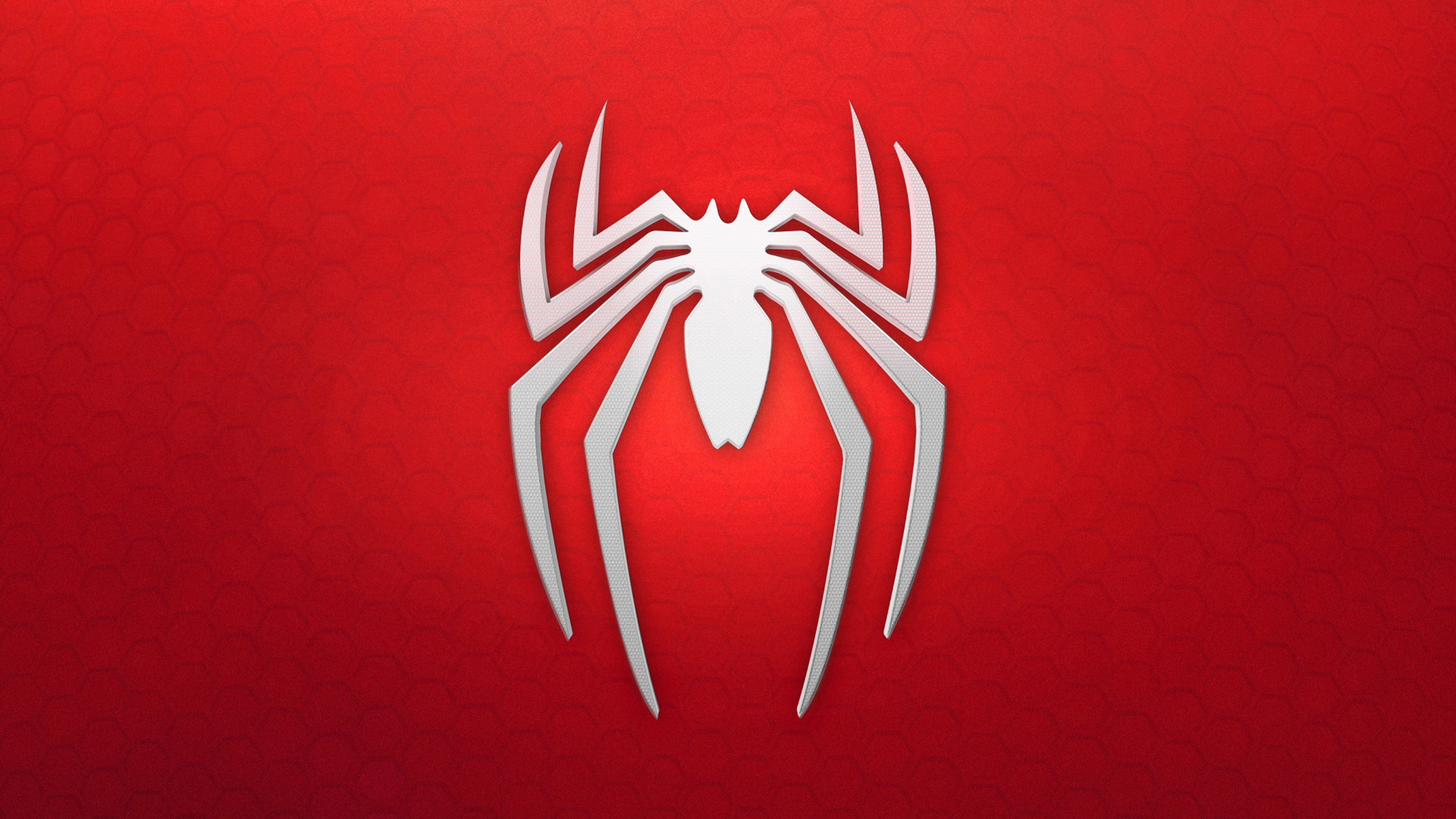 Wallpaper spiderman, logo, background, red, white, Games