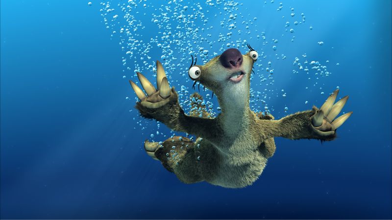Ice Age :The Great Egg, SID, diving, best animations of 2016 (horizontal)