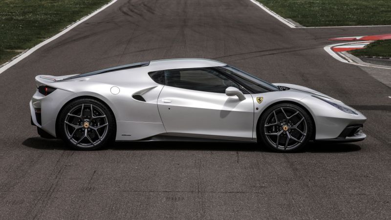 Ferrari 458 MM Speciale, sport car, white (horizontal)