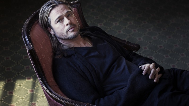 Brad Pitt, William Bradley Pitt, actor, producer, look, chair, room (horizontal)