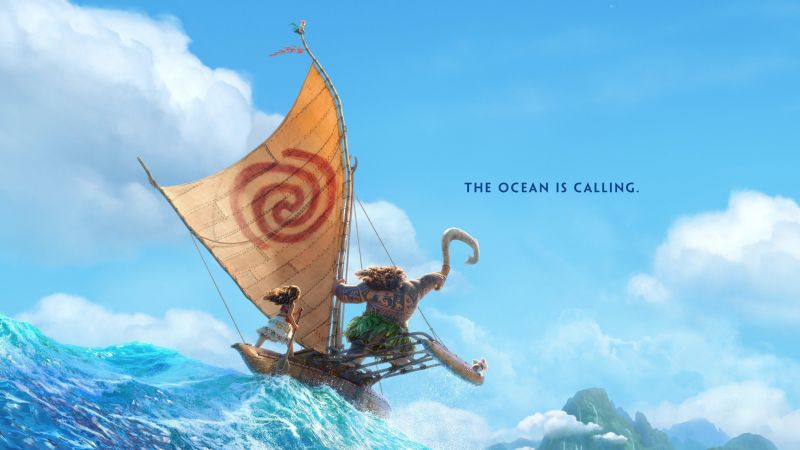 Moana, Maui, ocean, best animation movies of 2016 (horizontal)