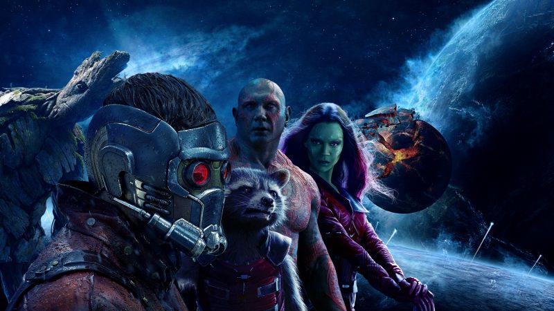 Guardians of the Galaxy Vol 2, Gamora, raccoon, Zoe Saldaña, best movies (horizontal)