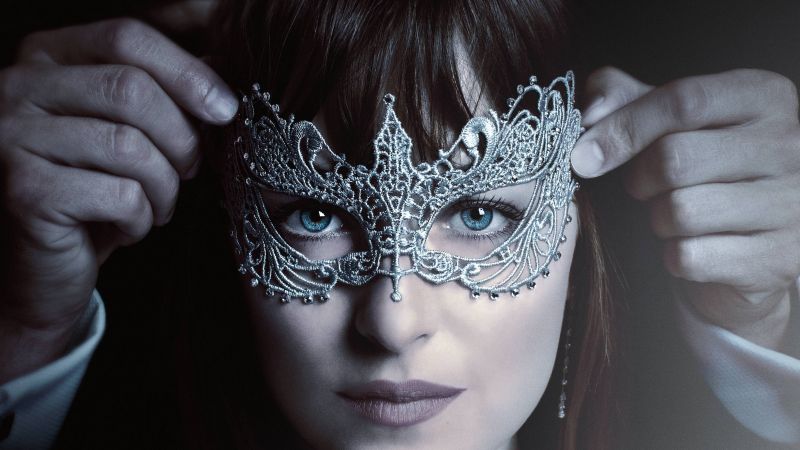 Fifty Shades Darker, Dakota Johnson, mask, best movies (horizontal)