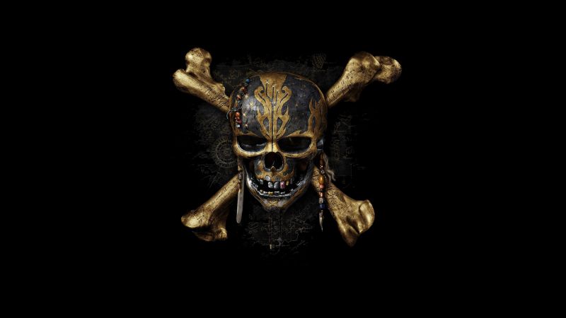 Pirates of the Caribbean: Dead Men Tell No Tales, skull, best movies (horizontal)