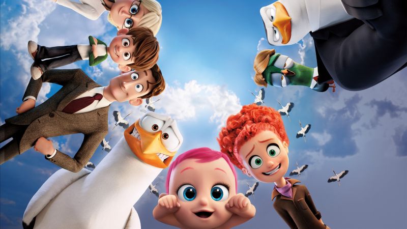 Storks, baby, eagle, wolf, best animation movies of 2016 (horizontal)