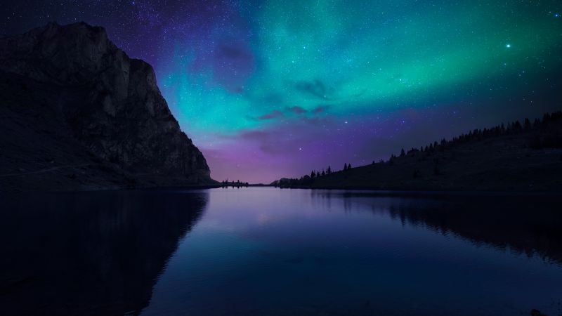 Lake Aurora, 4k, HD wallpaper, Florida, night, sky, stars (horizontal)