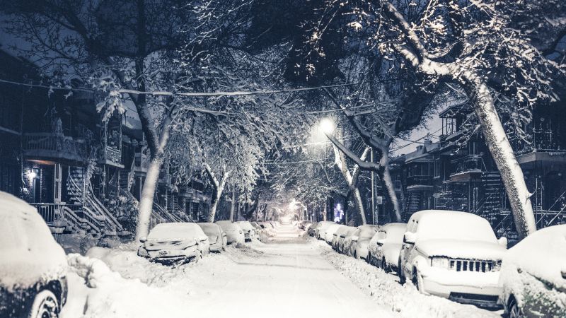 New York, winter, 4k, 5k, snow, street (horizontal)