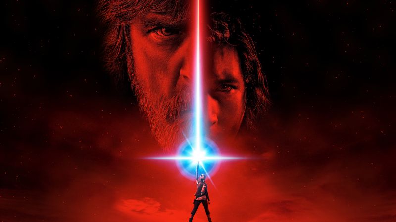 Star Wars: The Last Jedi, poster, Mark Hamill, Daisy Ridley, best movies (horizontal)