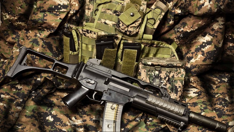 HK G36, Heckler & Koch, Gewehr 36, assault rifle, Germany, ammunition, uniform, army (horizontal)