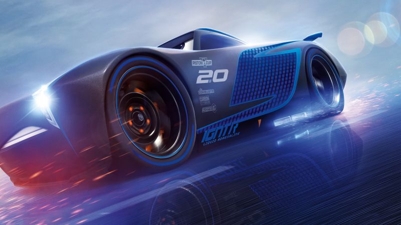 Cars 3, 4k, Lightning McQueen, poster (horizontal)