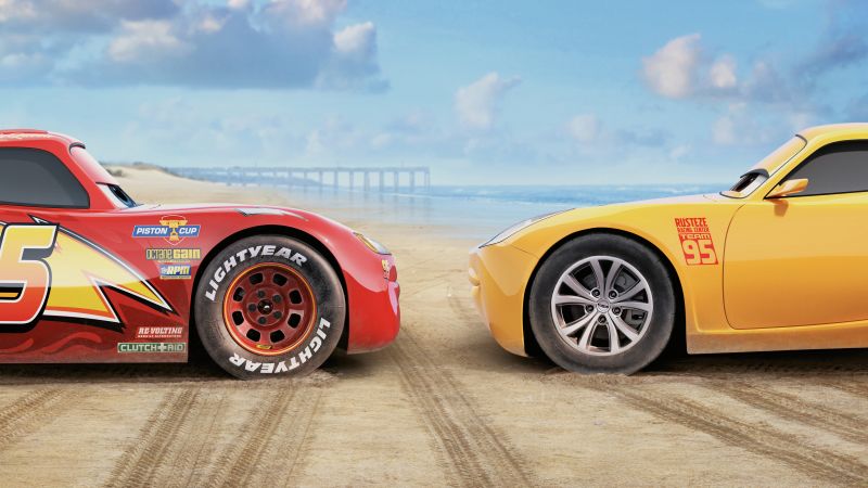 Cars 3, 8k, Lightning McQueen, poster (horizontal)