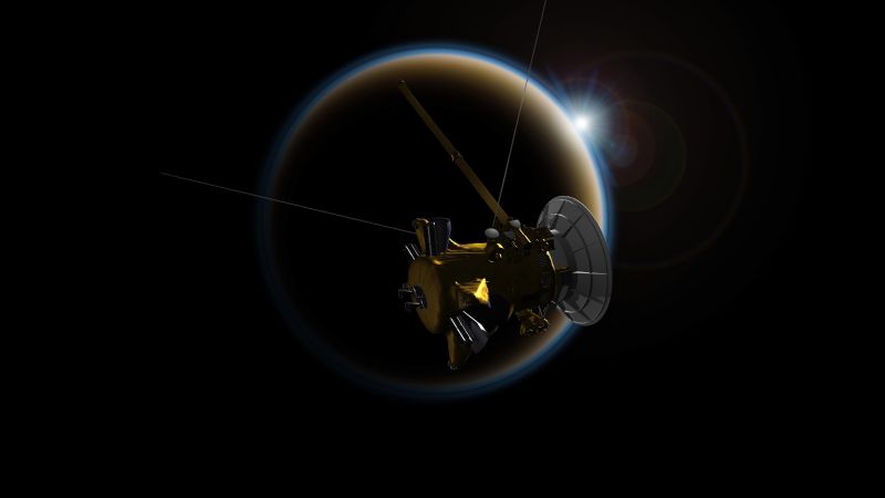 Saturn, Cassini Probe, 4k (horizontal)