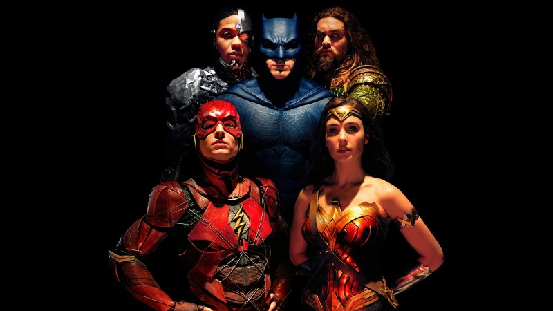 Justice League, Wonder Woman, Batman, The Flash, 8k (horizontal)