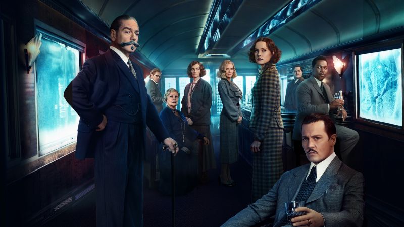 Murder on the Orient Express, Johnny Depp, Daisy Ridley, Penelope Cruz, Michelle Pfeiffer, 5k (horizontal)