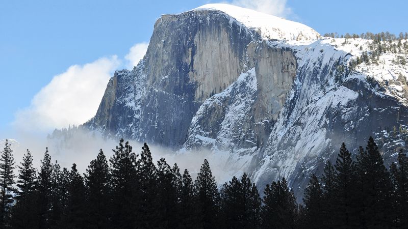 Half Dome, mountain, Yosemite, National Park, California, forest, 4k (horizontal)