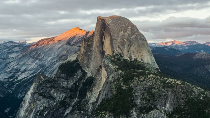 Half Dome, mountain, Yosemite, National Park, California, 8k (horizontal)
