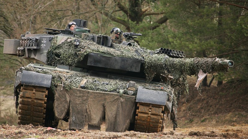 Leopard 2, MBT, tank, German, military vehicle, Bundeswehr, camo, field (horizontal)