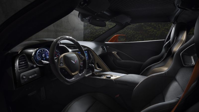 Chevrolet Corvette ZR1, interior, 2018 Cars, 8k (horizontal)
