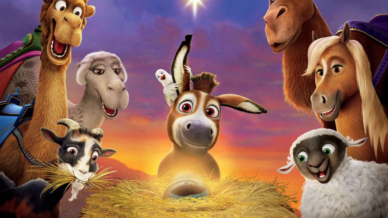 The Star, sheep, donkey, camel, 4k (horizontal)