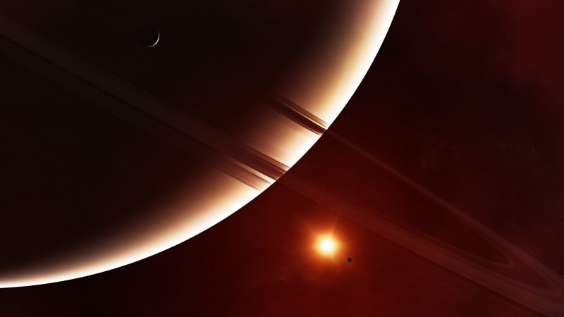 Saturn, planet, 8k (horizontal)