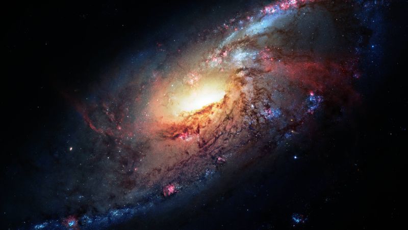 Messier 106, stars, 4k (horizontal)