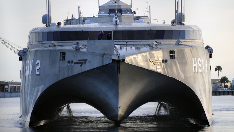 HSV-2 Swift, catamaran, U.S. Navy, High Speed Vessel, USAV, U.S. Army, sea (horizontal)